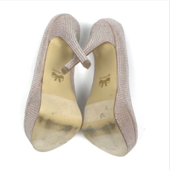 Betseyville Light Pink Sparkle Prom Formal Heels - Picture 7 of 8